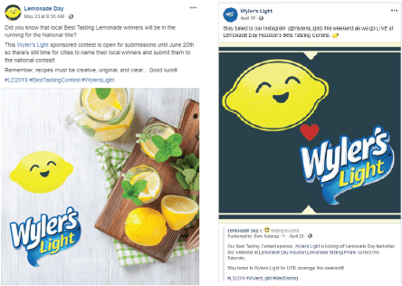 Wyler's Light Facebook Posts